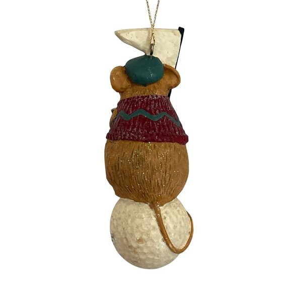 Kurt Adler Hole In One Mouse Christmas Ornament Holiday Decor - Picture 3 of 6